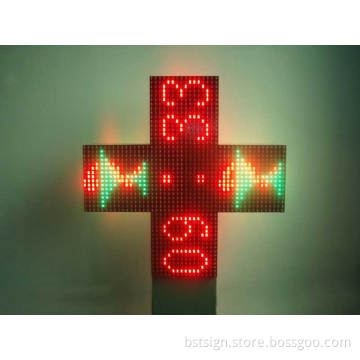 P14 Double Face Rg Color Outdoor LED Pharmacy Cross